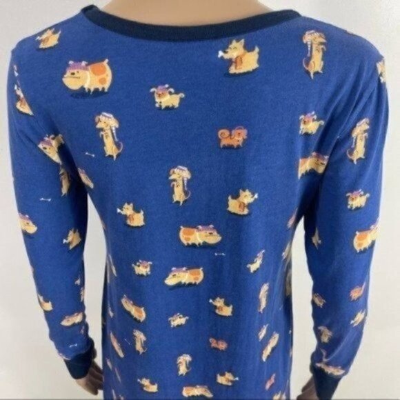 Nite-nite Munki Munki Dogs Pajamas Nightgown Size Medium Long Sleeve Pj’s - Picture 4 of 7